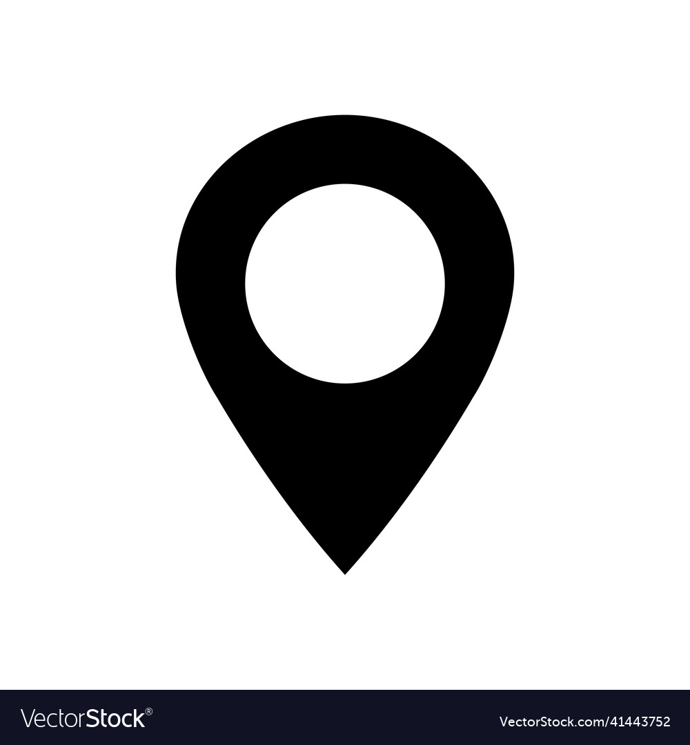 Map marker icon in black point Royalty Free Vector Image