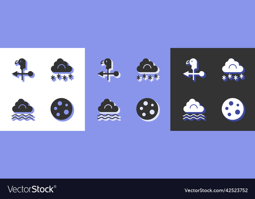 Mond-Rooster Wetter Vane Nebel und Wolke