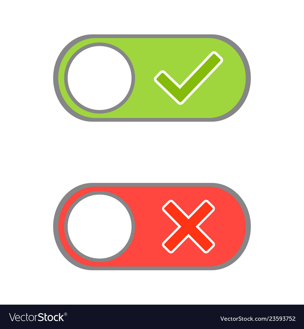 Toggle button switch off or turn on slider