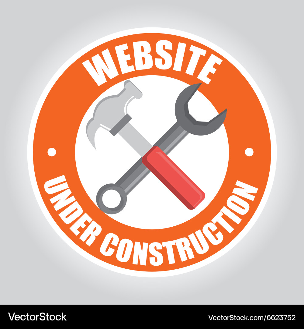 Under construction and tools Royalty Free Vector Image