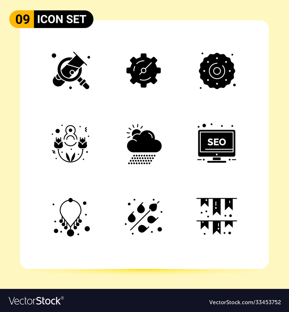 User interface pack 9 basic solid glyphs