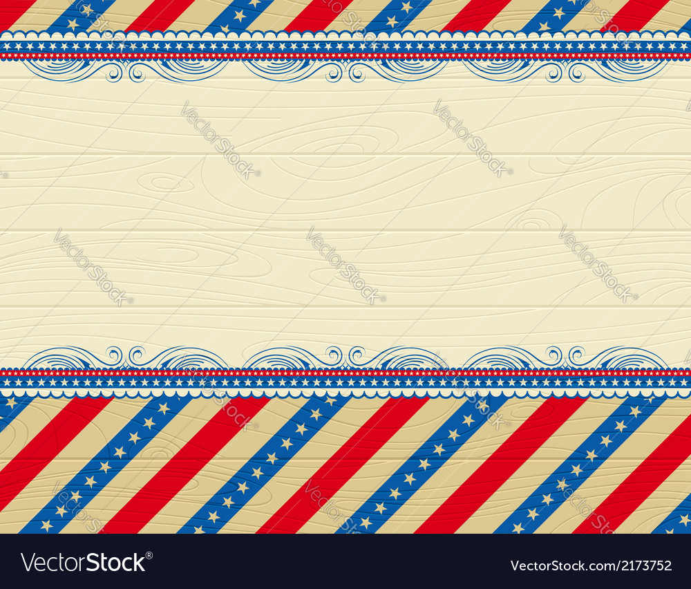 Wooden usa background with stars and decorative fr