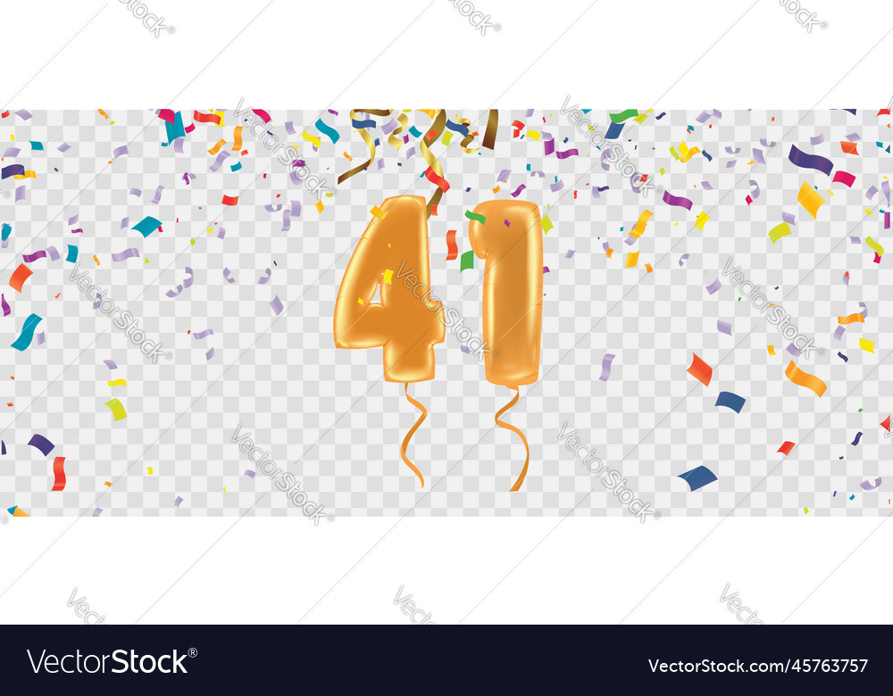 41 birthday happy congratulations poster Vector Image