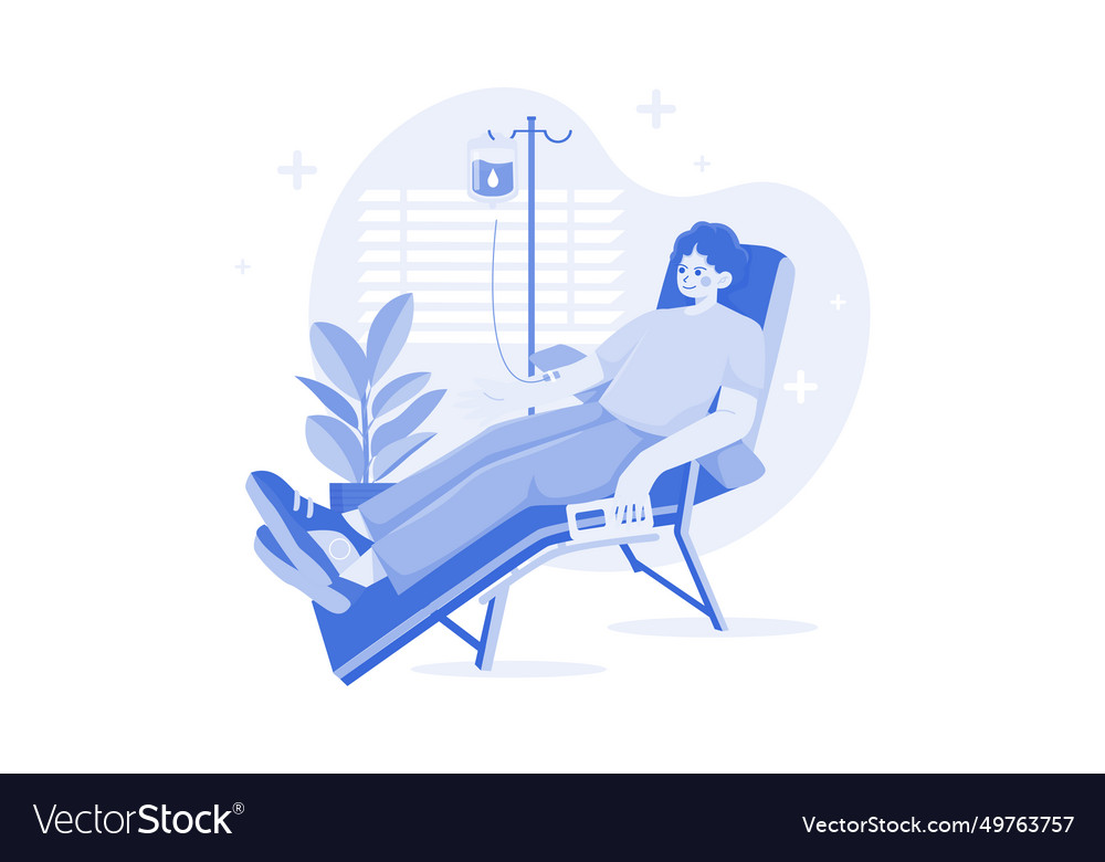 Donating Blood Concept On White Background Vector Image