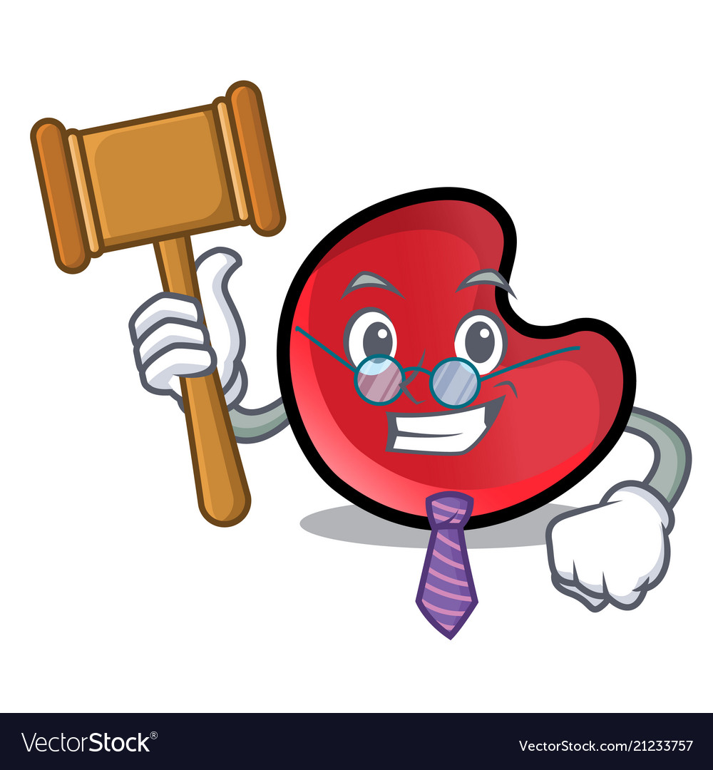 Judge candy moon mascot cartoon