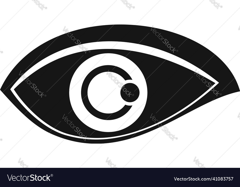 Medicine eye icon simple sight view Royalty Free Vector