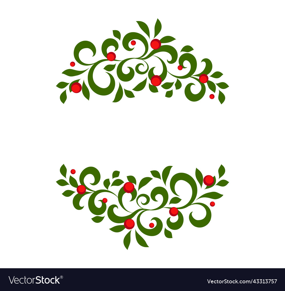 Merry christmas green frame ornament