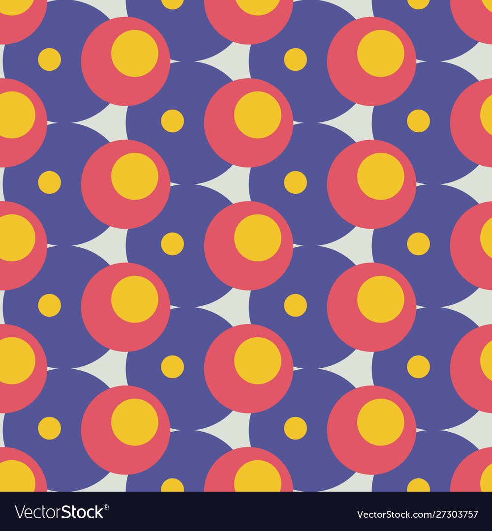 Mid century retro geometric seamless pattern vector image Mid century retro geometric seamless pattern