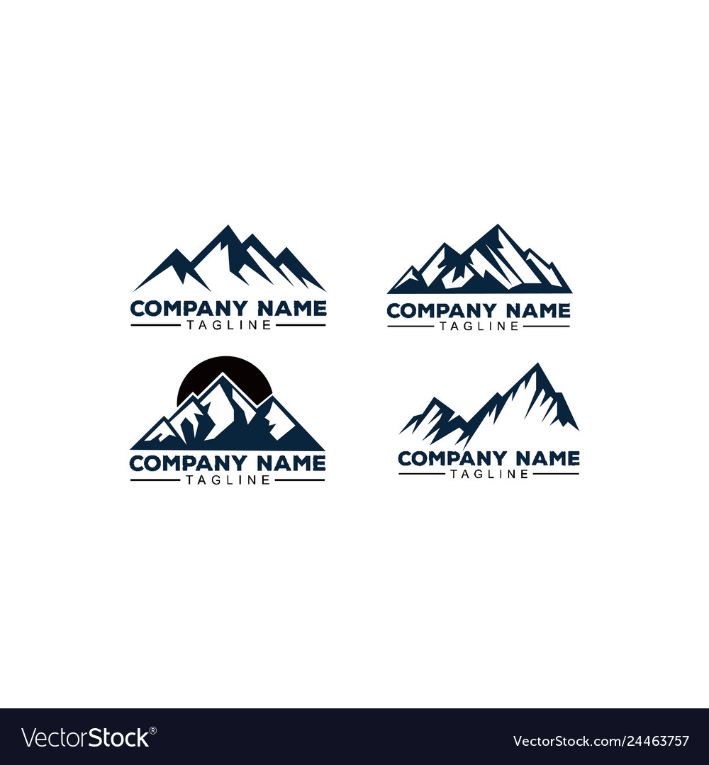 Mountains rocks and peaks Royalty Free Vector Image