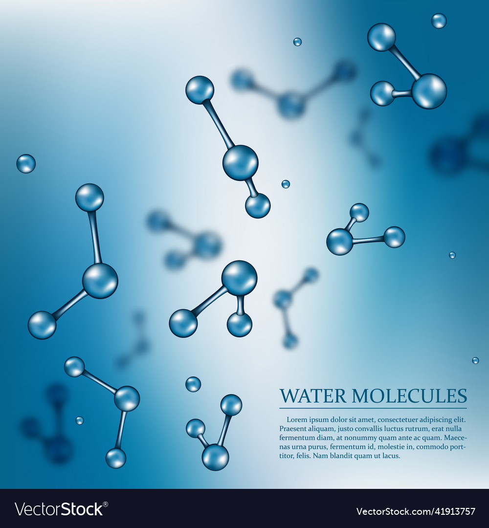 Wissenschaftlicher Hintergrund mit Wassermolekülen