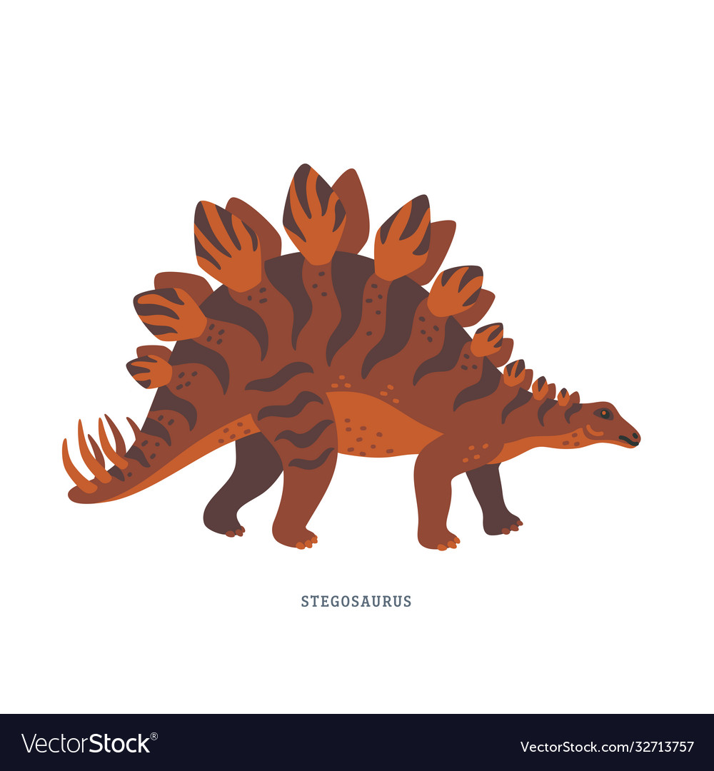 Stegosaurus dinosaur late jurassic period Vector Image