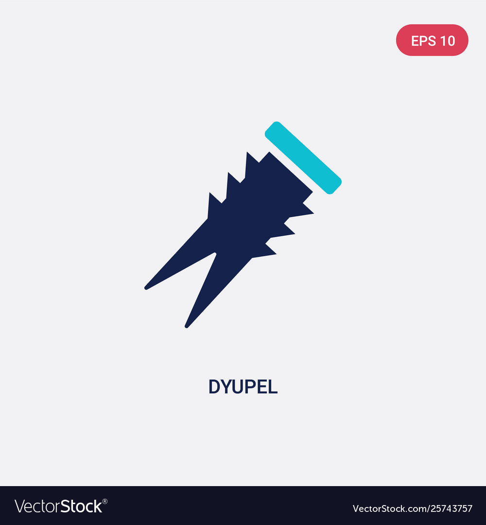 Two color dyupel icon from general concept