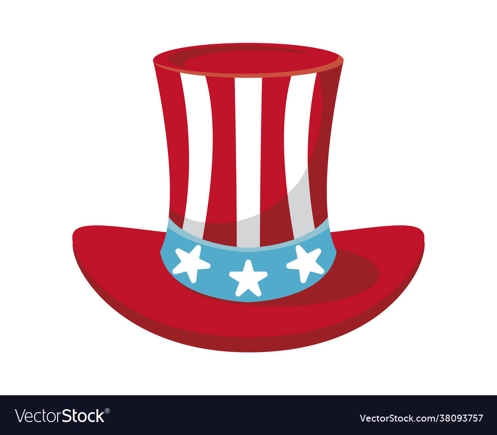 Usa flag in tophat Royalty Free Vector Image - VectorStock