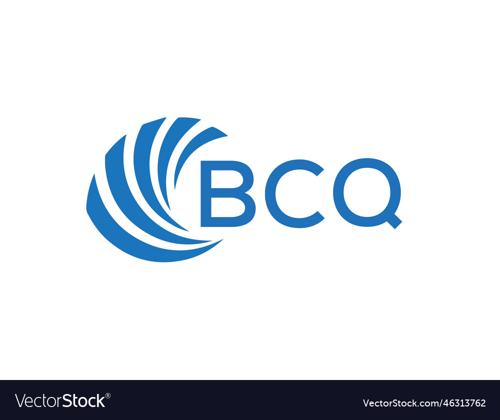 Bcq abstract business growth logo design on white