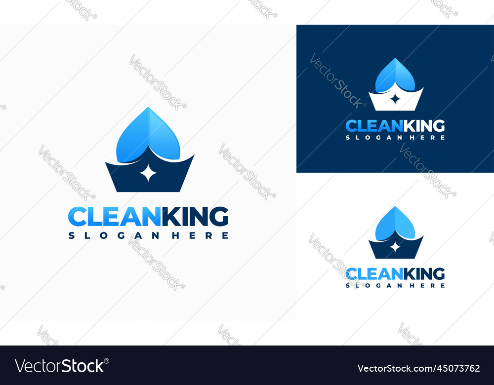 Cleaning king logo designs concept