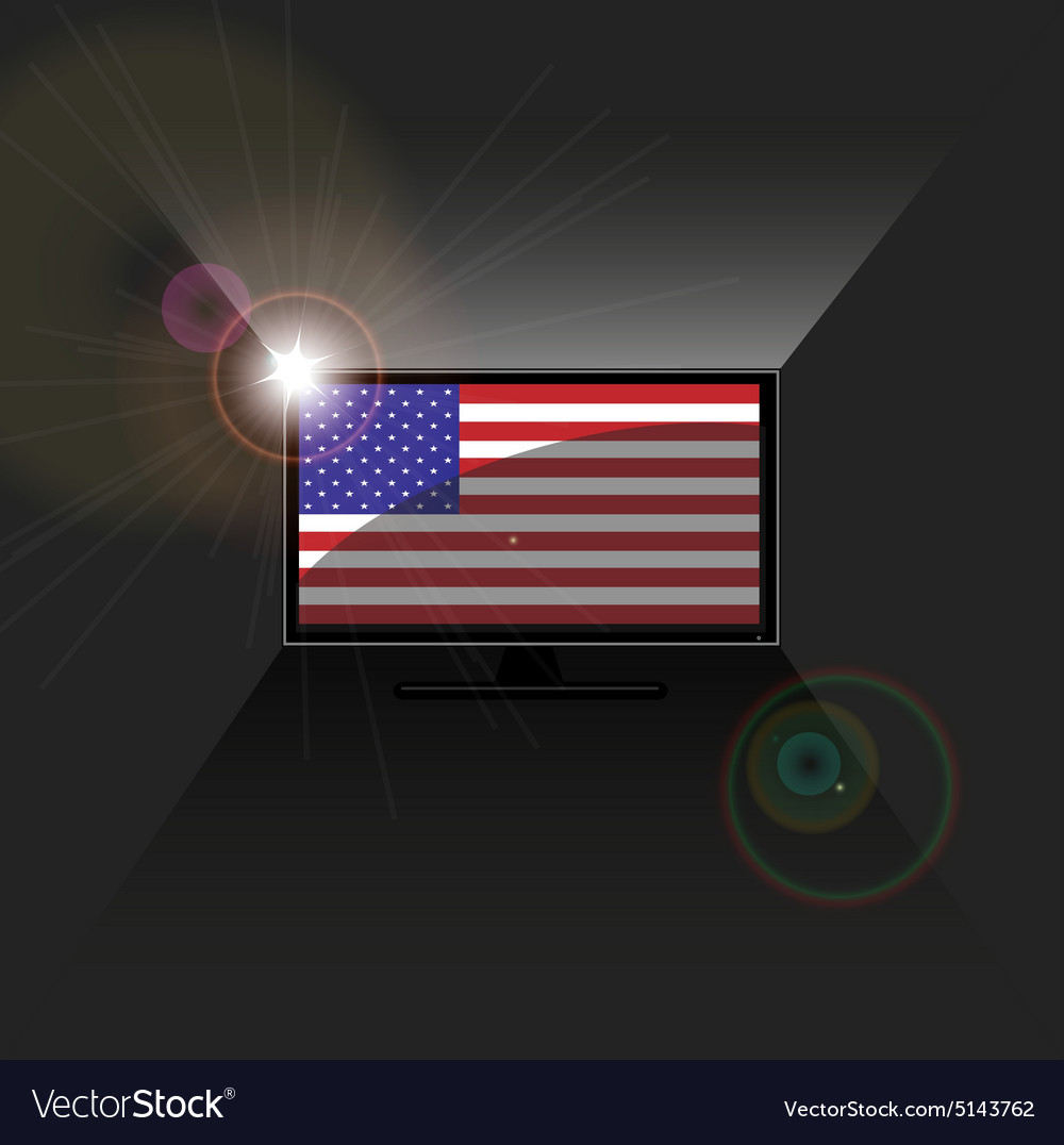 Flagge Amerikanisch in tv