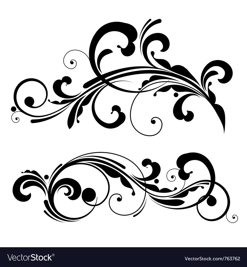 Floral graphic design elements Royalty Free Vector Image