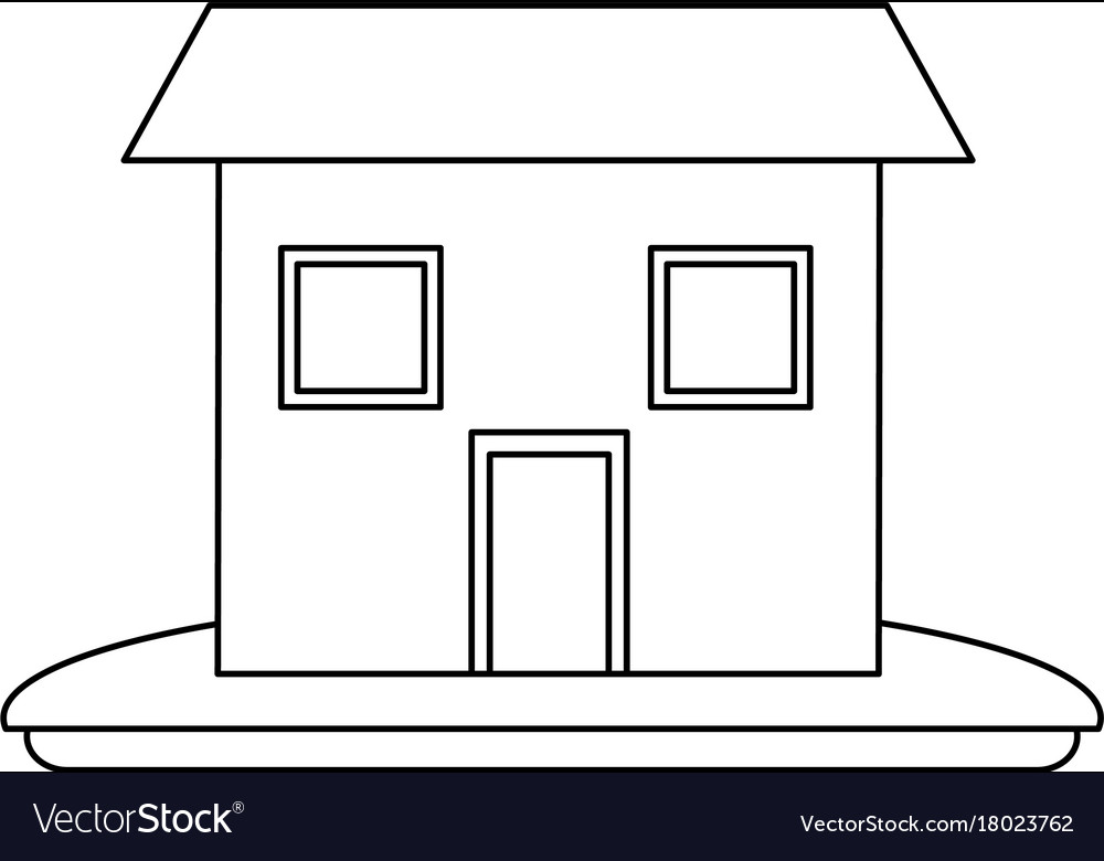 House or home two story icon image Royalty Free Vector Image