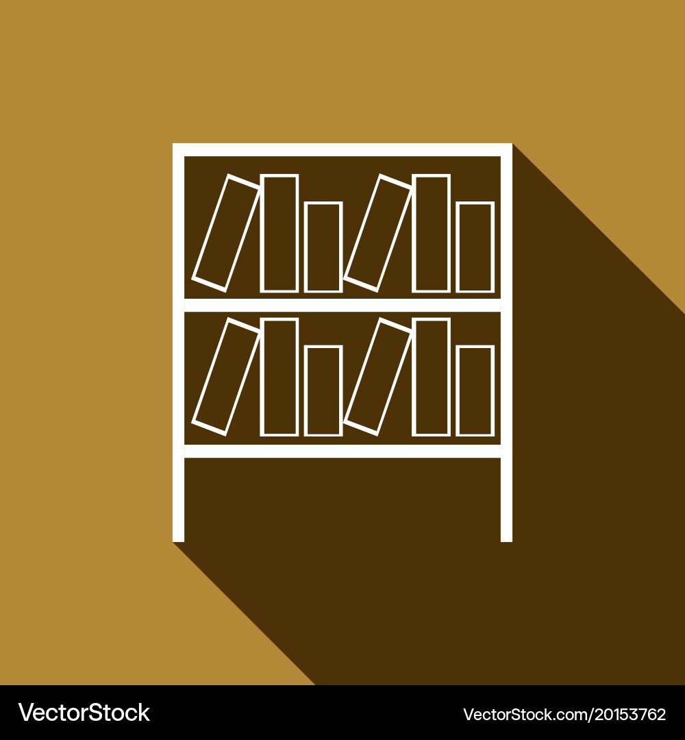 Icon book with a long shadow Royalty Free Vector Image