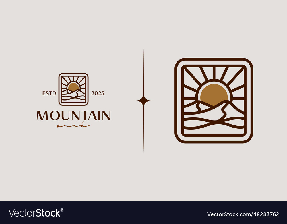 Simple mountain logo universal creative premium