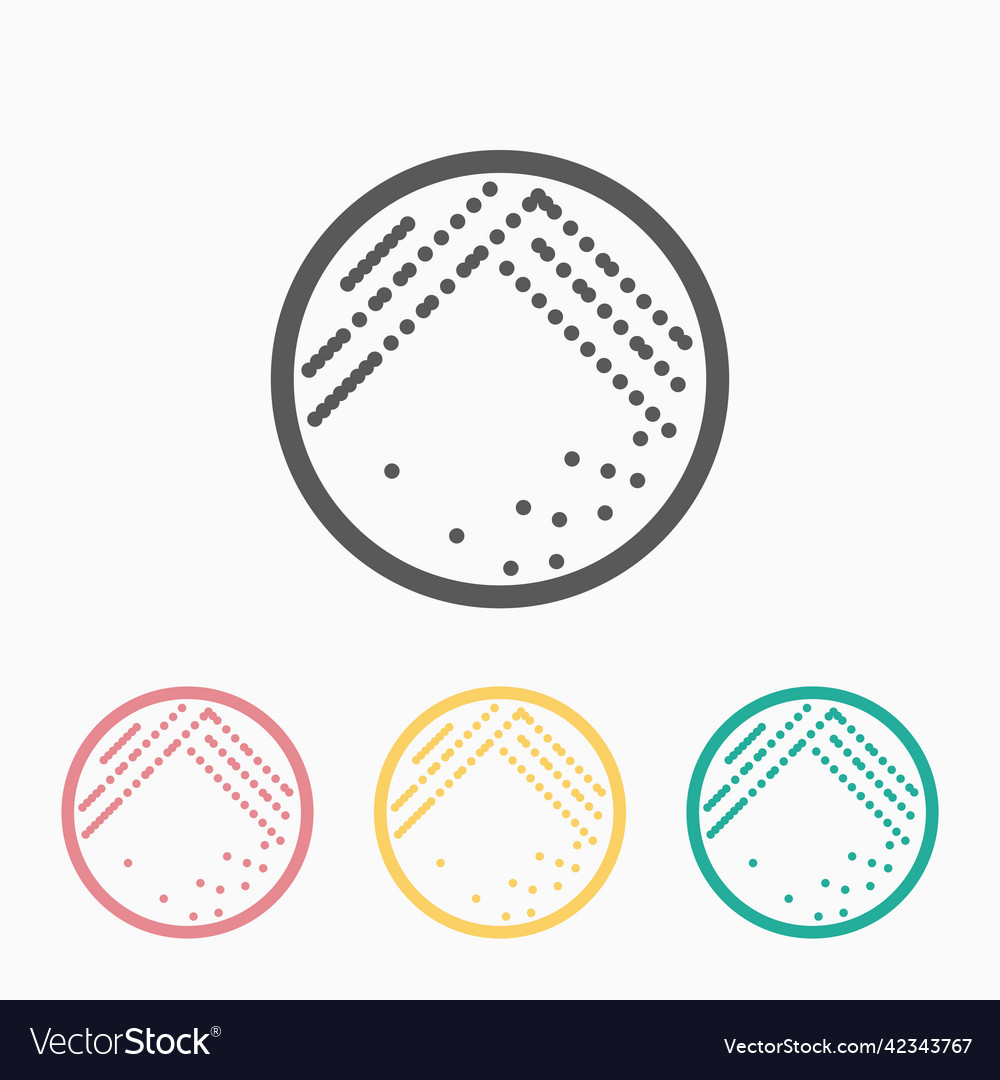 Bacteria in petri dish icon