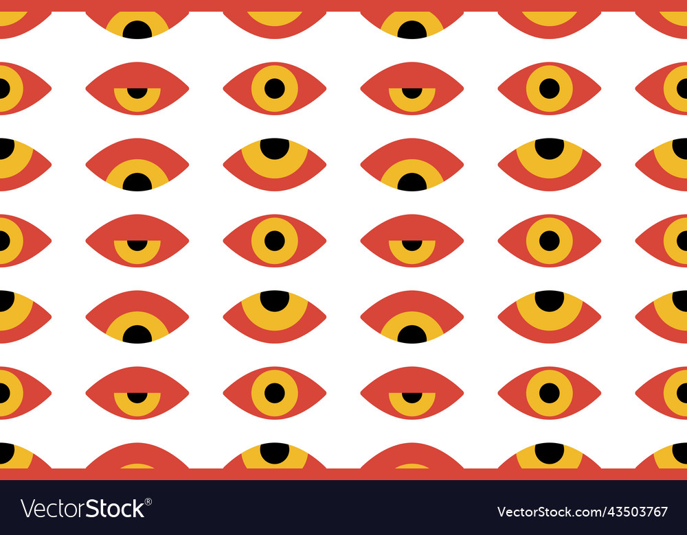 Bauhaus eye seamless pattern minimal geometric Vector Image