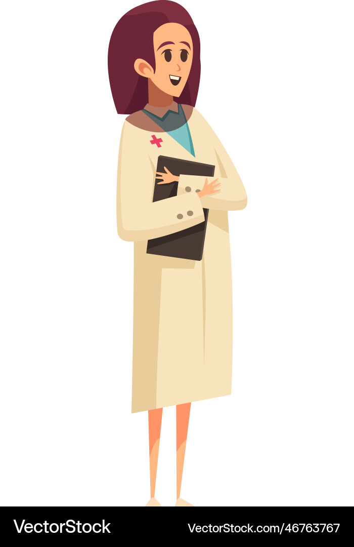 Doctor flat Royalty Free Vector Image - VectorStock
