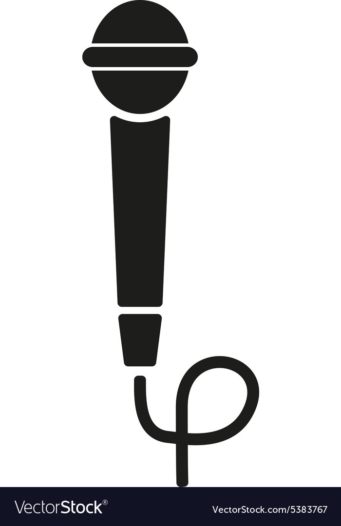 Microphone icon sound symbol flat