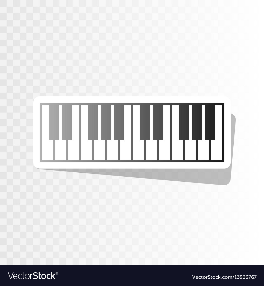 Piano keyboard sign new year blackish