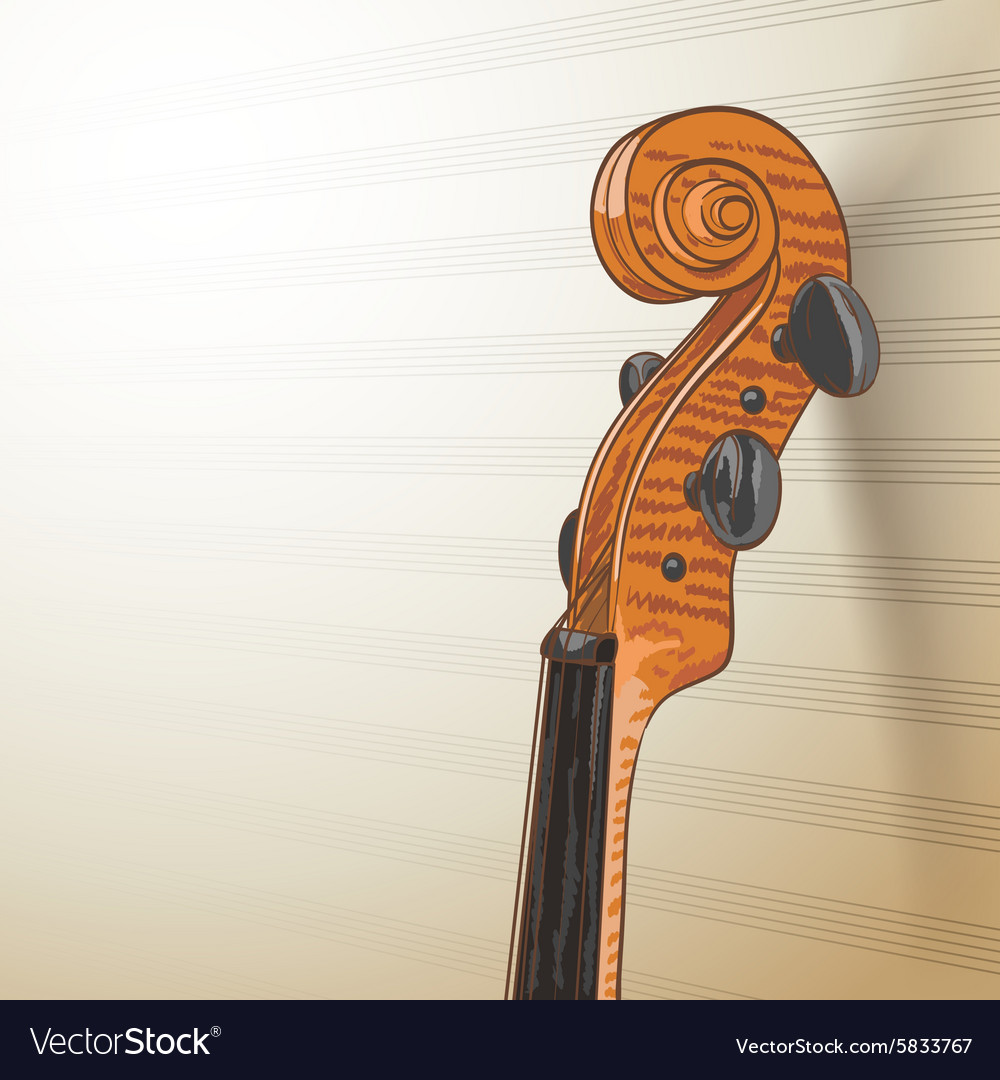 Violin neck Royalty Free Vector Image VectorStock Violin neck Royalty Free Vector Image VectorStock