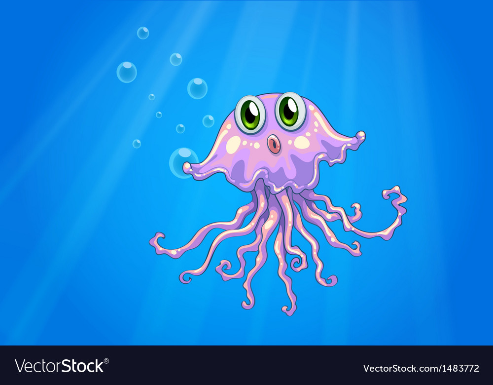 An octopus under the sea Royalty Free Vector Image