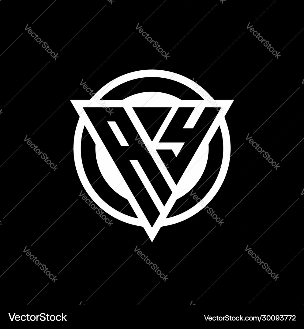 Ay logo with negative space triangle shape Vector Image