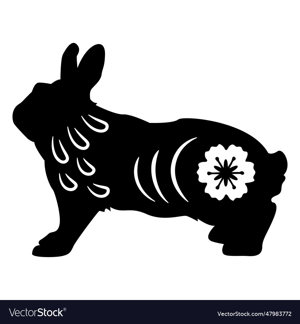 Chinese Horoscope Rabbit Royalty Free Vector Image