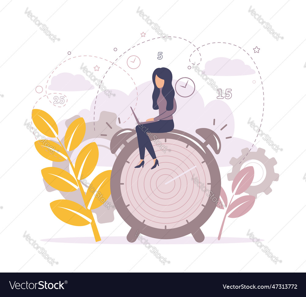 Clock and people