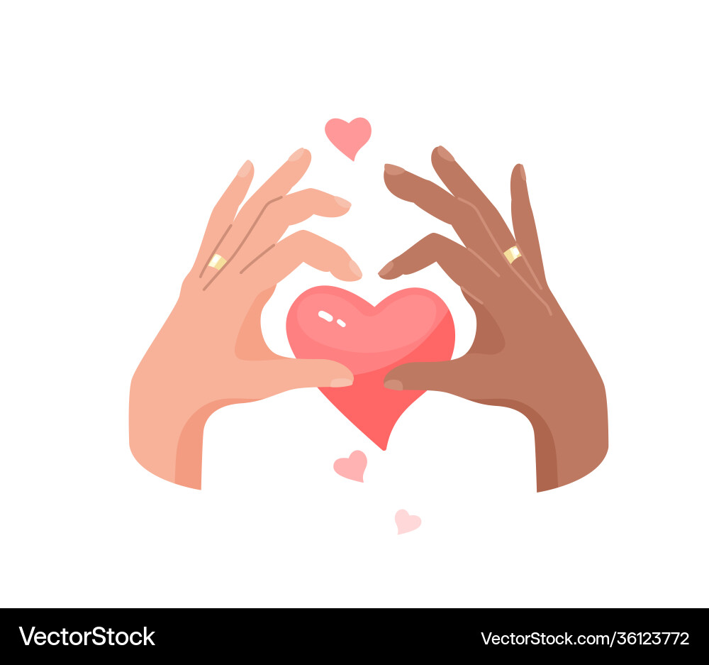 Interracial marriage concept Royalty Free Vector Image