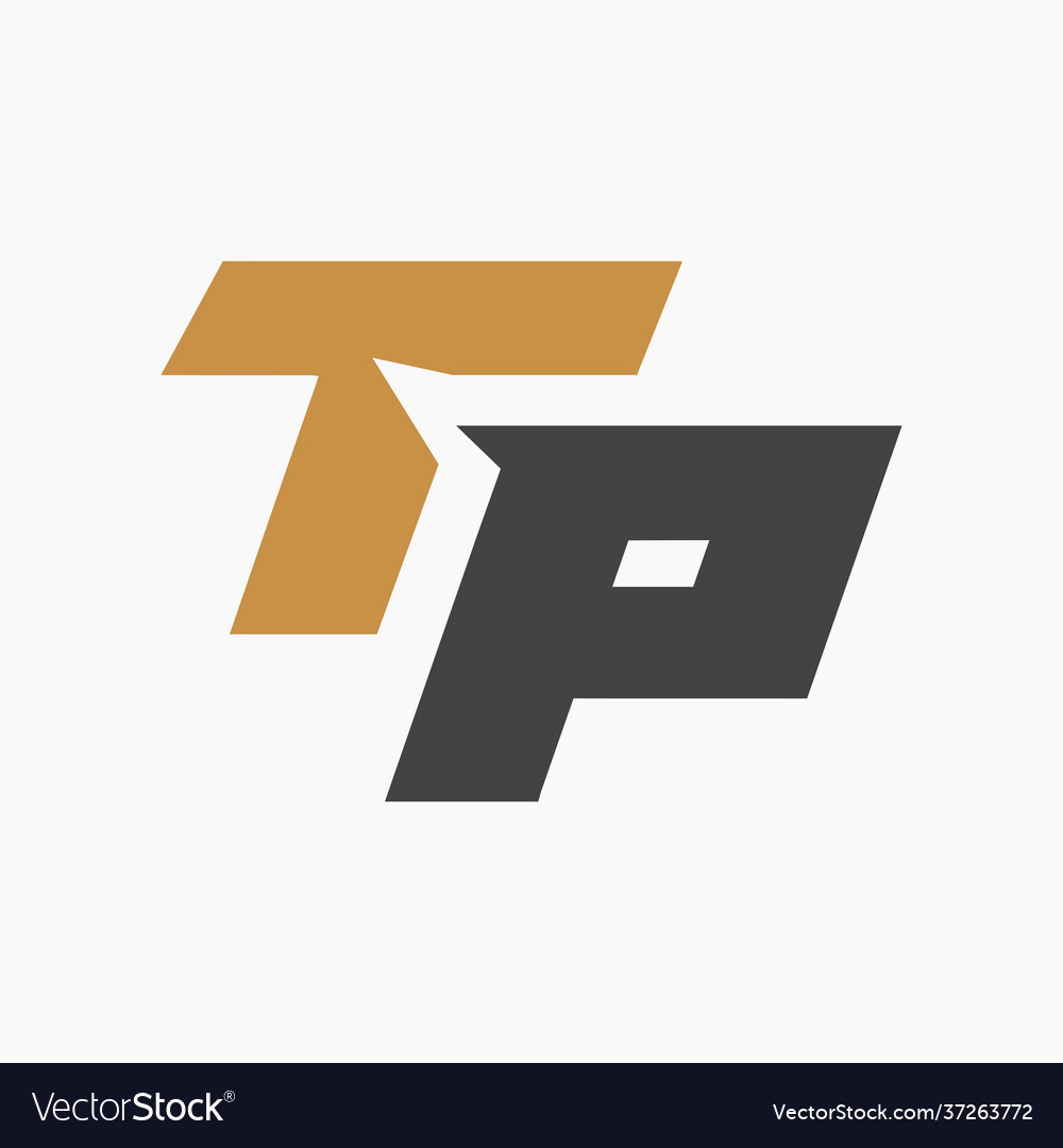 Letter tp logo or pt logo design Royalty Free Vector Image