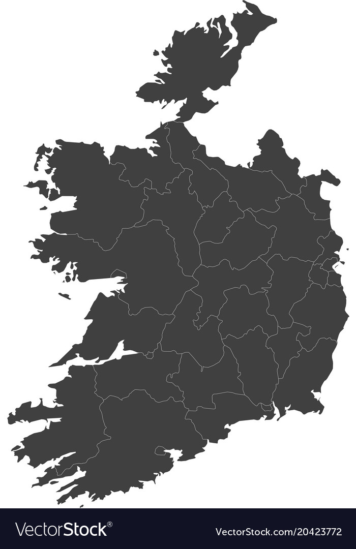 Map of ireland split into regions