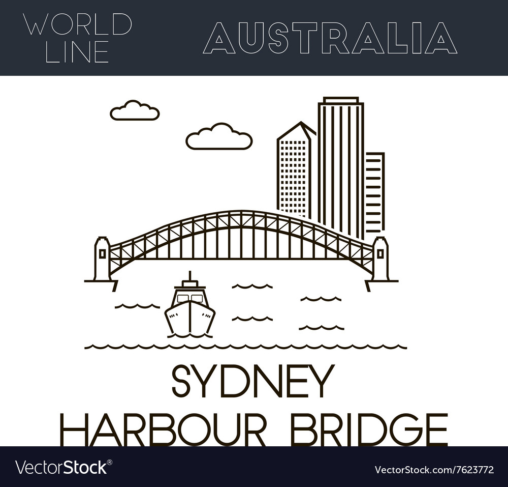 Sydney Harbour Bridg Royalty Free Vector Image