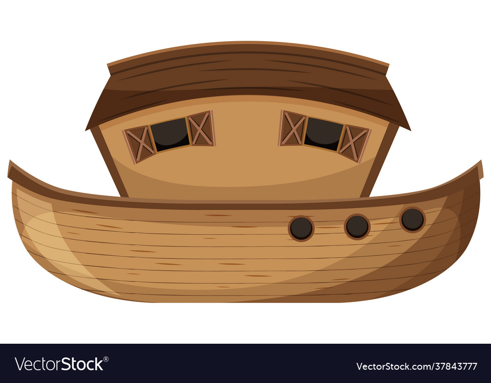 Blank noahs ark cartoon style isolated