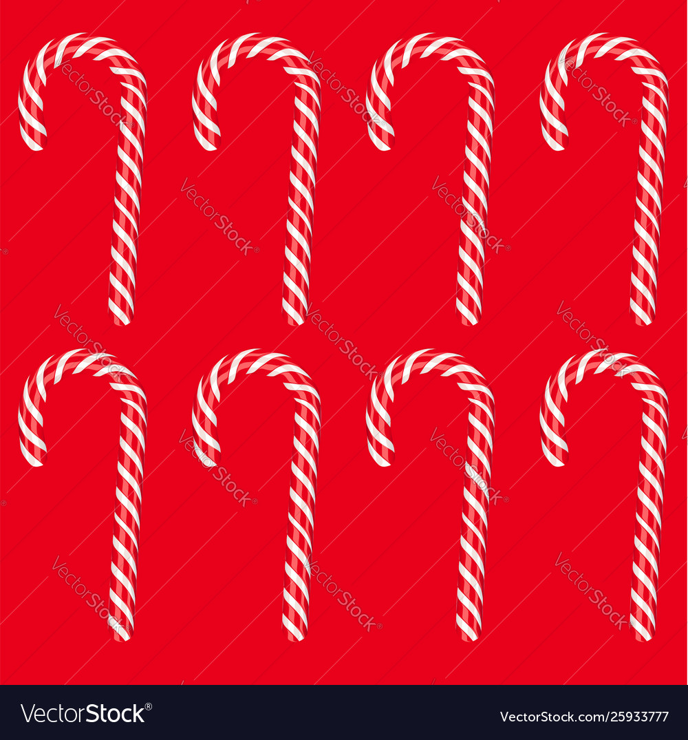 High detailed red candy cane Royalty Free Vector Image