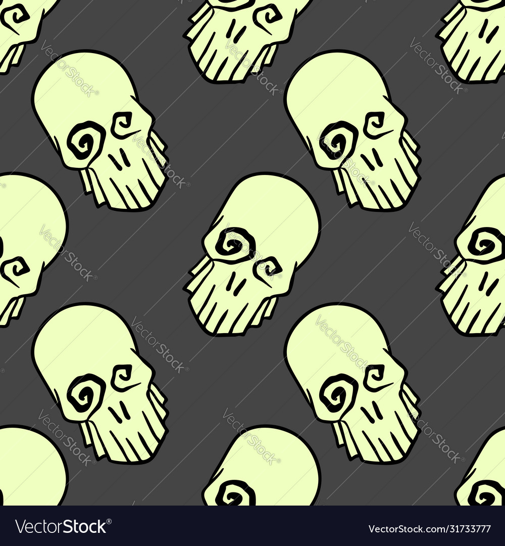 Skulls halloween celebration seamless pattern