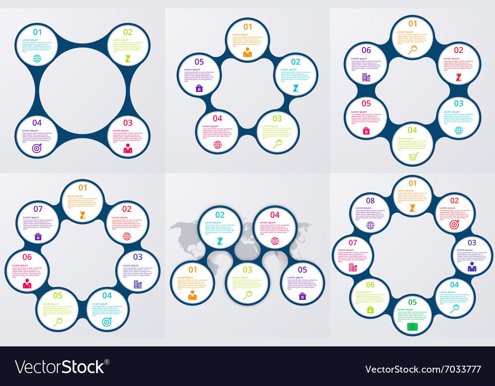 Stock set of infographics Royalty Free Vector Image