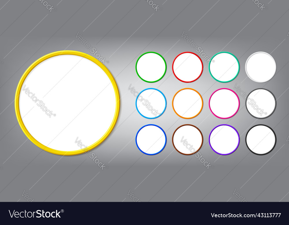 Thin round frame with shadow mockup