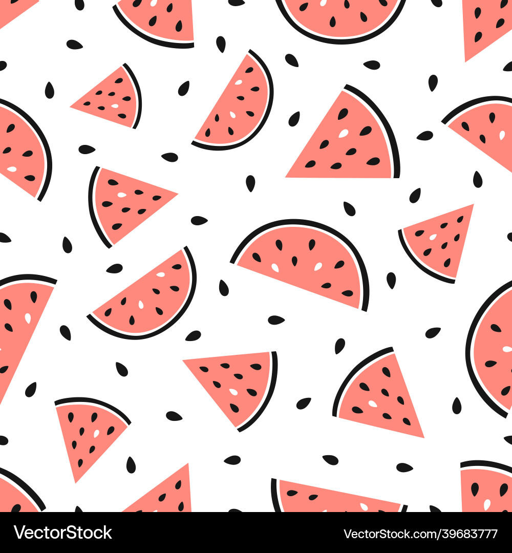 Watermelon seamless pattern summer fruit Vector Image