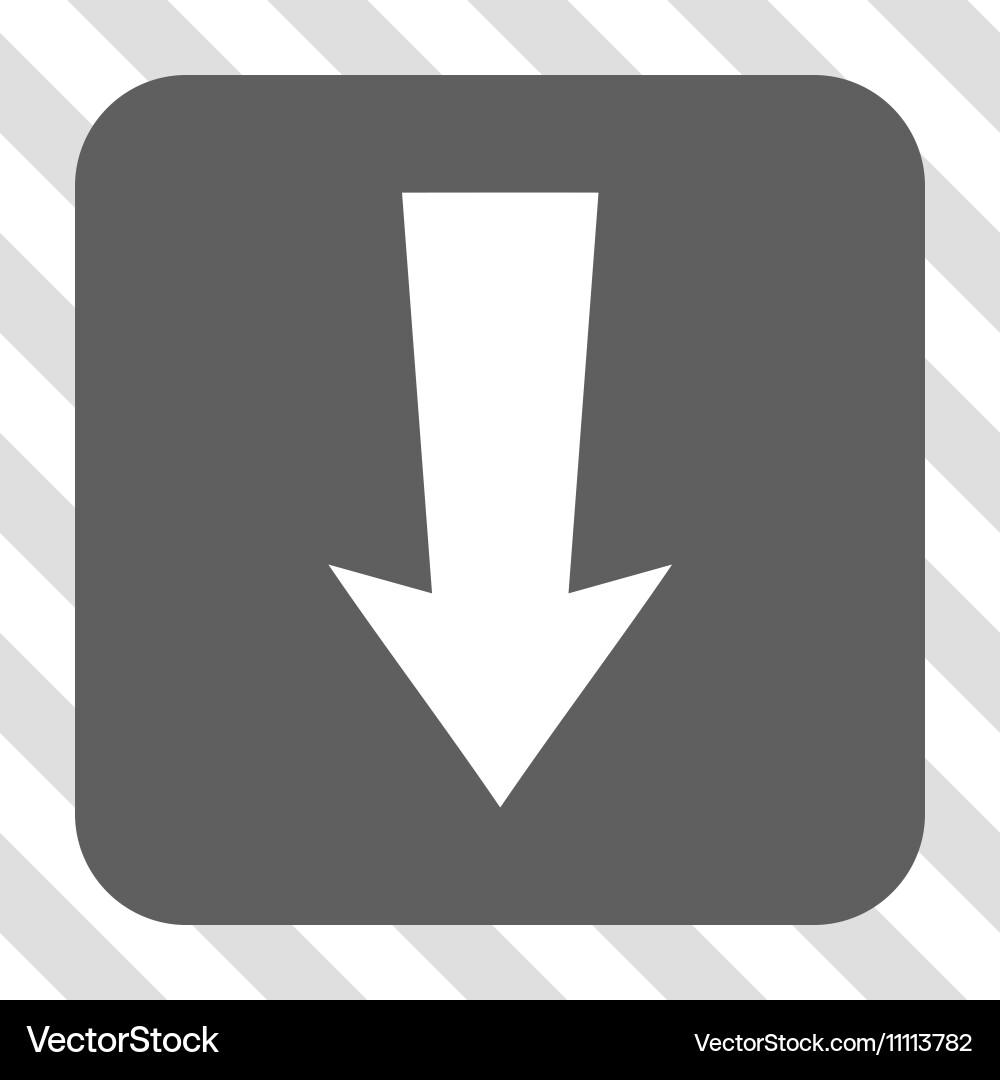 Arrow down rounded square button Royalty Free Vector Image