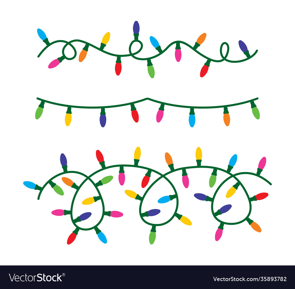 Christmas lights Royalty Free Vector Image - VectorStock