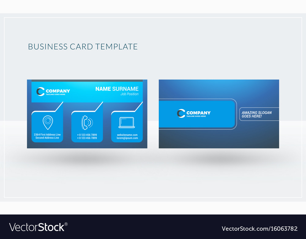 Doppelseitige kreative Visitenkartenvorlage