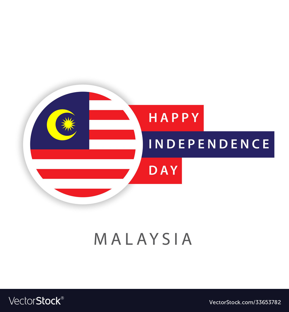 Happy Malaysia Unabhängigkeit Tag Vorlage Design