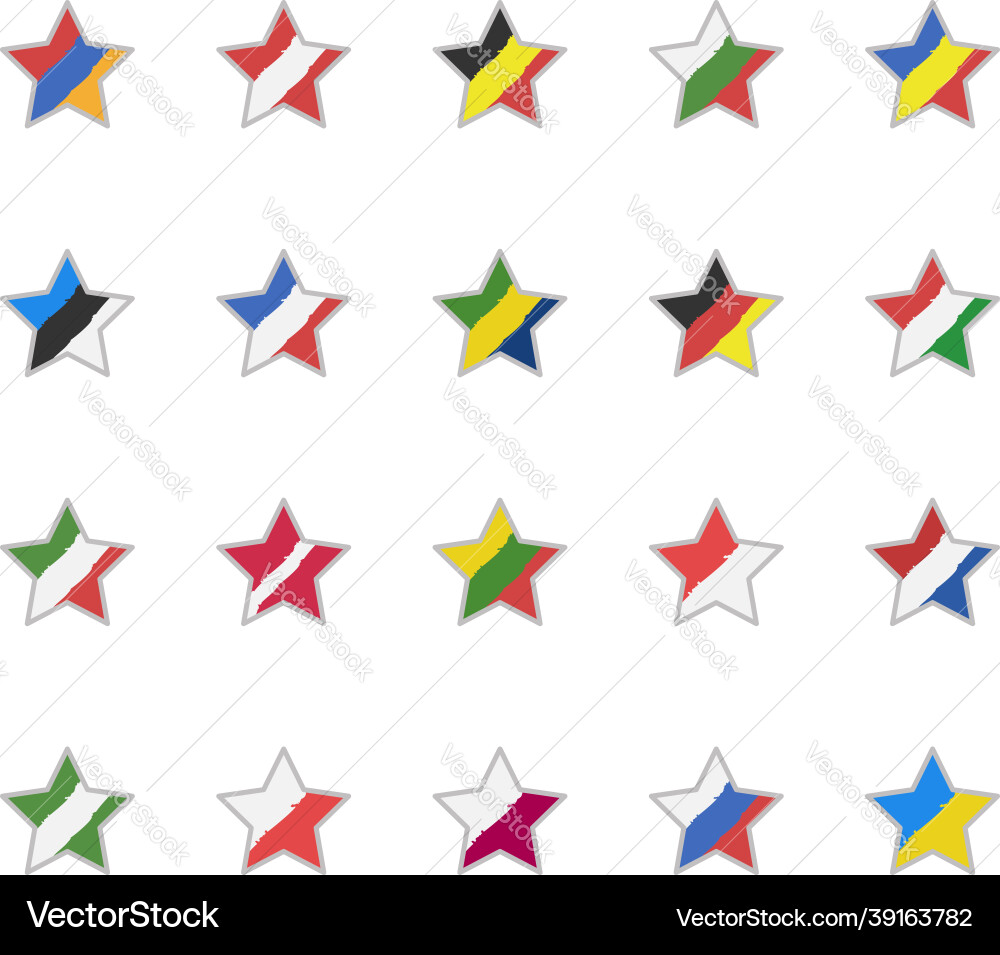 World country flags on a white background Vector Image