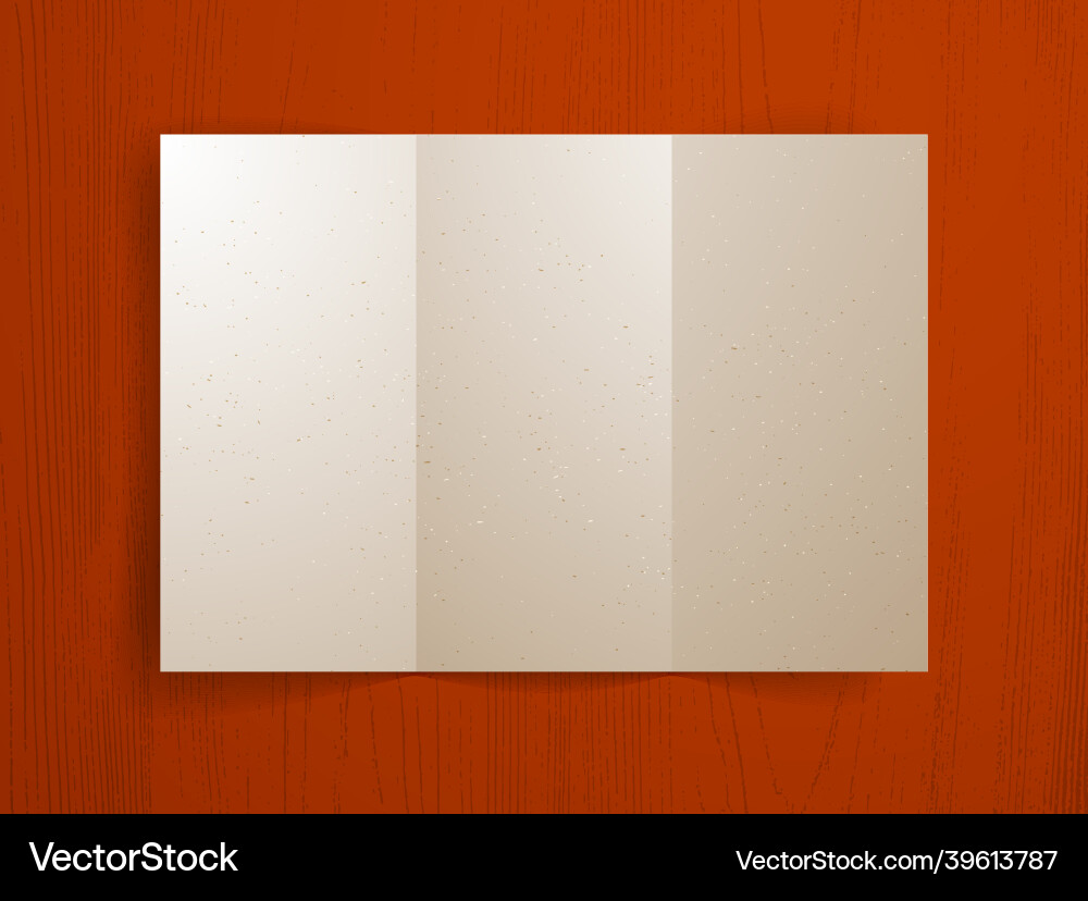 A4 print format folded paper sheet memo over Vector Image